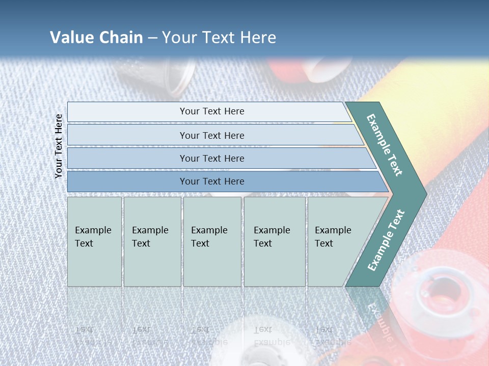 Jeans Sewing Blue PowerPoint Template