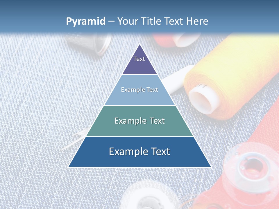 Jeans Sewing Blue PowerPoint Template