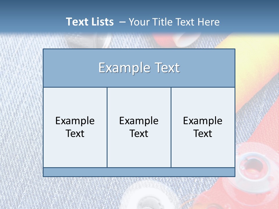 Jeans Sewing Blue PowerPoint Template