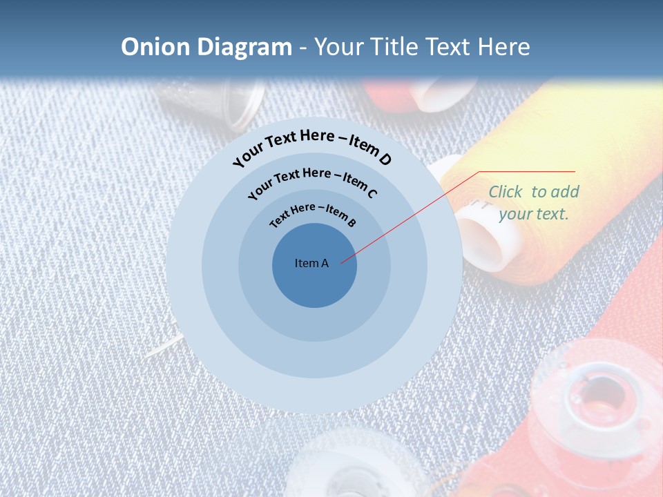 Jeans Sewing Blue PowerPoint Template