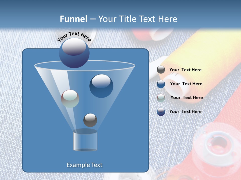 Jeans Sewing Blue PowerPoint Template