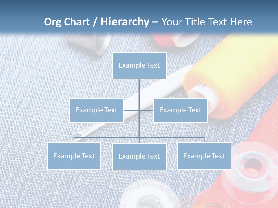 Jeans Sewing Blue PowerPoint Template