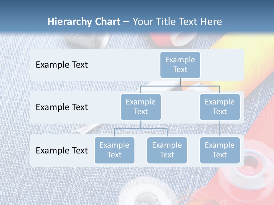 Jeans Sewing Blue PowerPoint Template