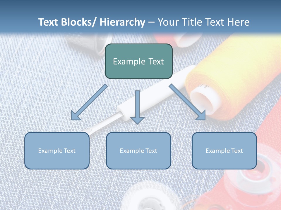 Jeans Sewing Blue PowerPoint Template