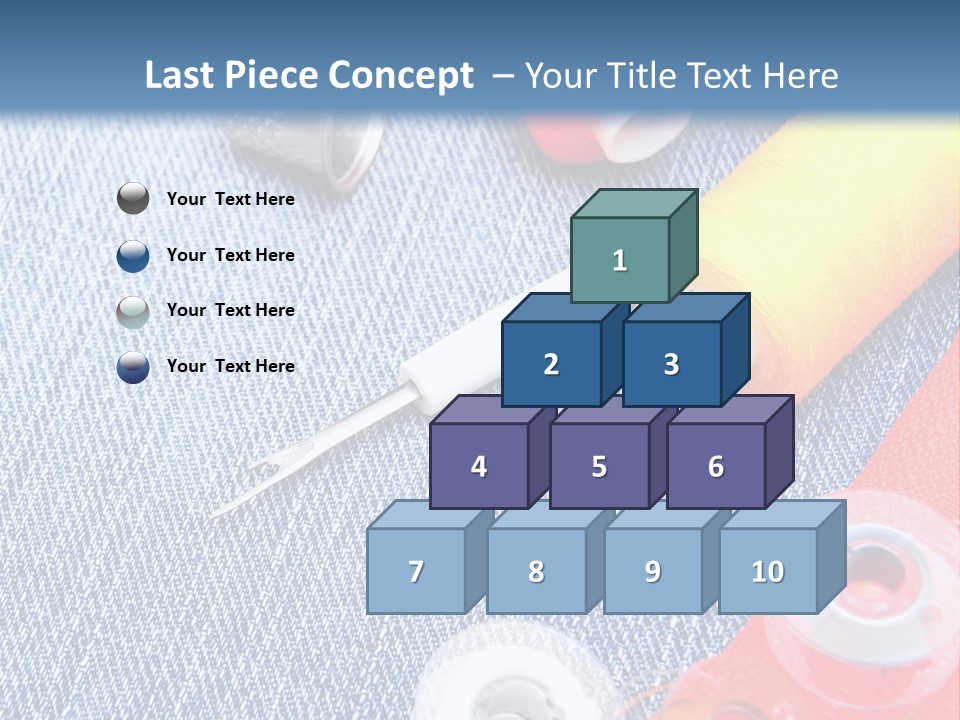 Jeans Sewing Blue PowerPoint Template