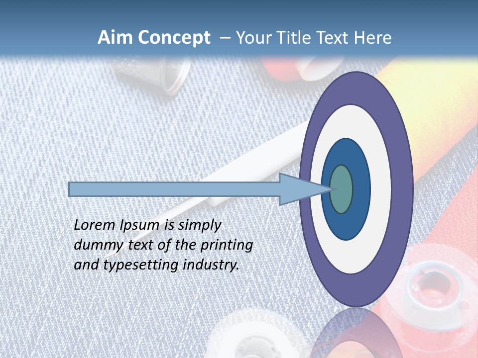 Jeans Sewing Blue PowerPoint Template