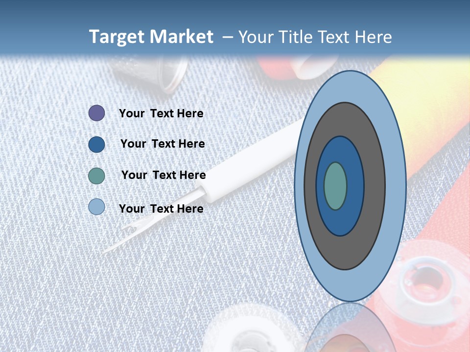 Jeans Sewing Blue PowerPoint Template