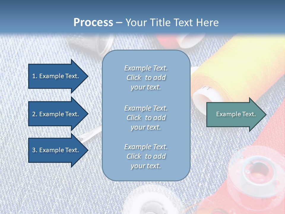 Jeans Sewing Blue PowerPoint Template