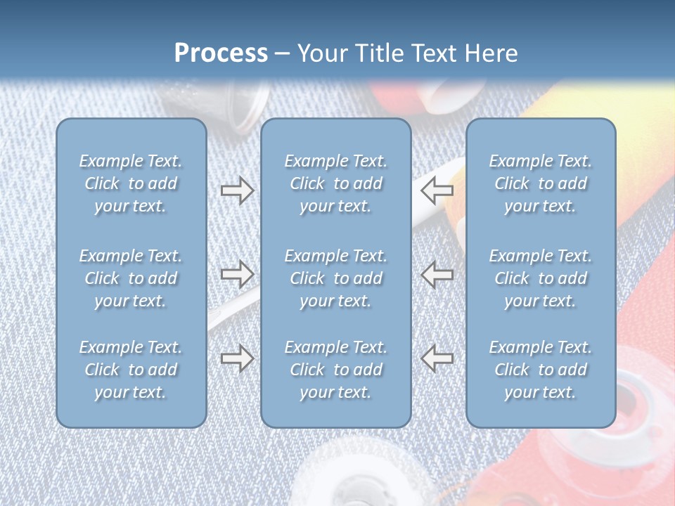 Jeans Sewing Blue PowerPoint Template