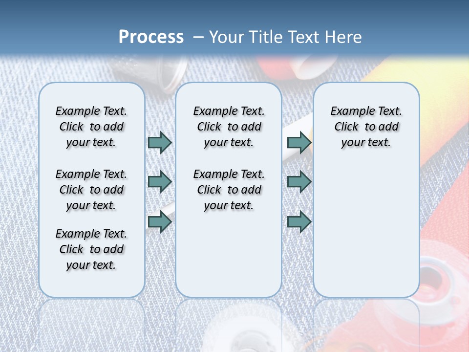 Jeans Sewing Blue PowerPoint Template