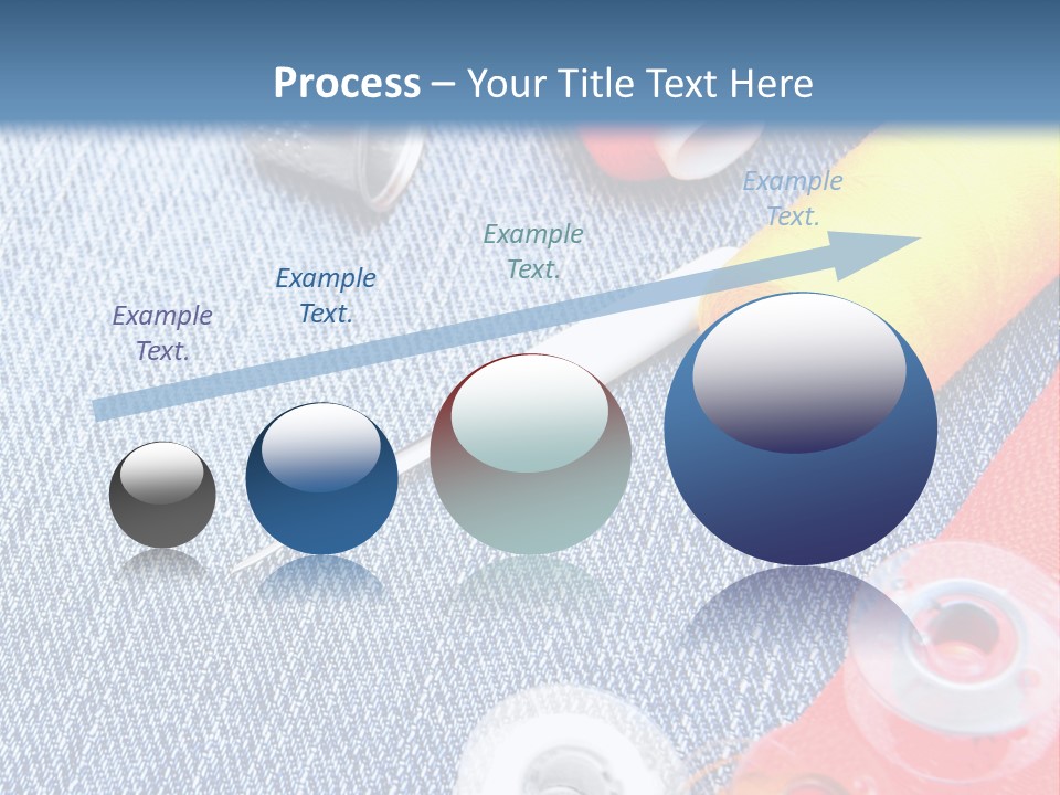 Jeans Sewing Blue PowerPoint Template