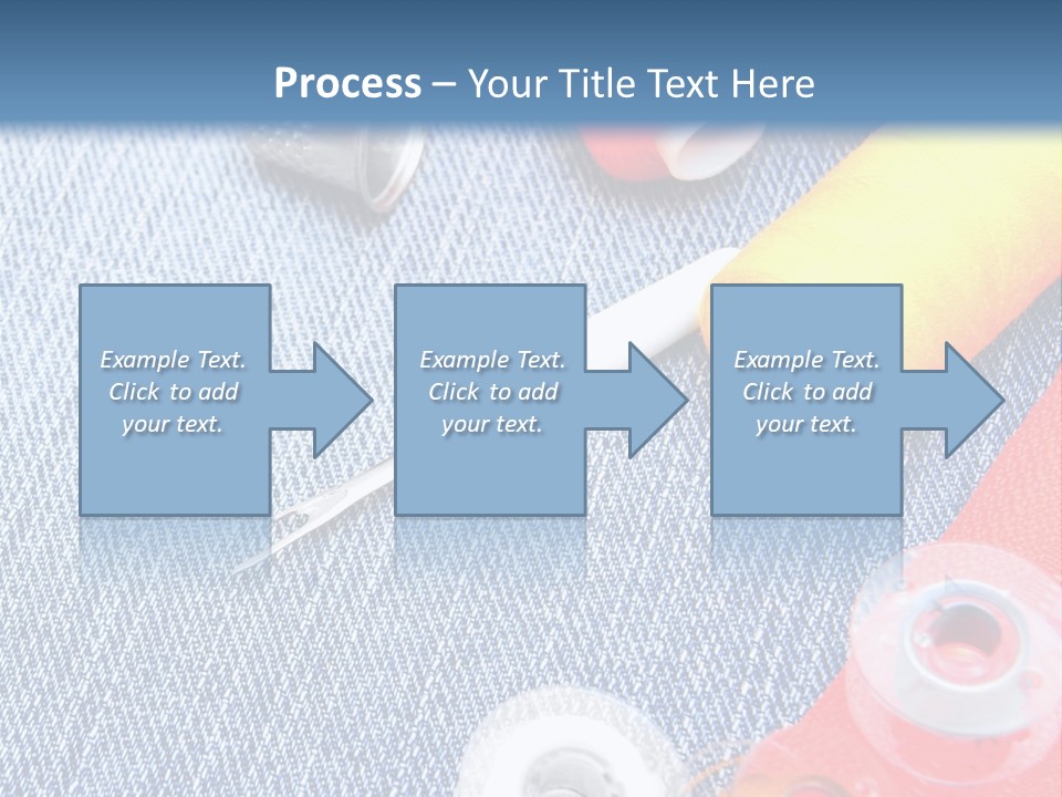 Jeans Sewing Blue PowerPoint Template