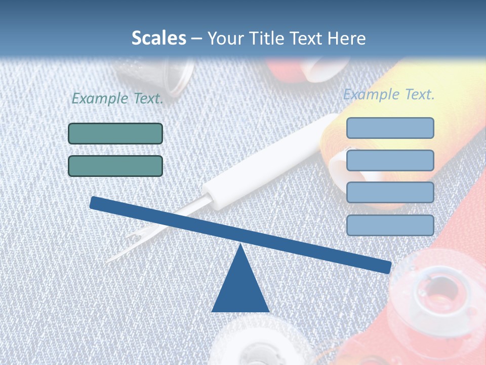 Jeans Sewing Blue PowerPoint Template