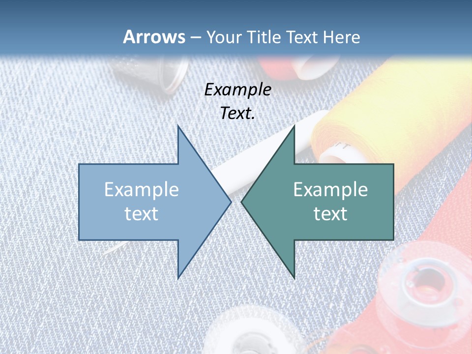 Jeans Sewing Blue PowerPoint Template