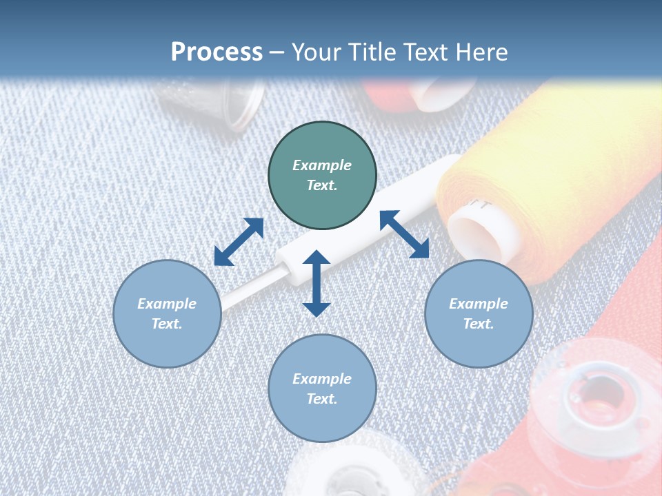 Jeans Sewing Blue PowerPoint Template