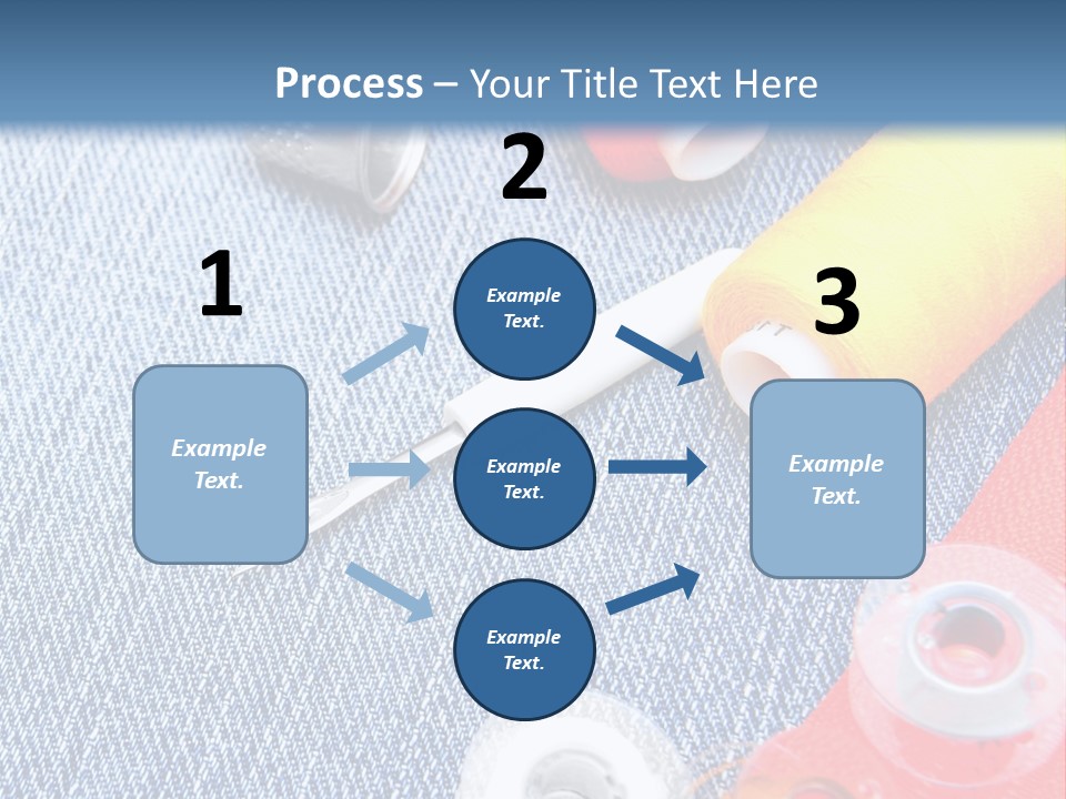 Jeans Sewing Blue PowerPoint Template