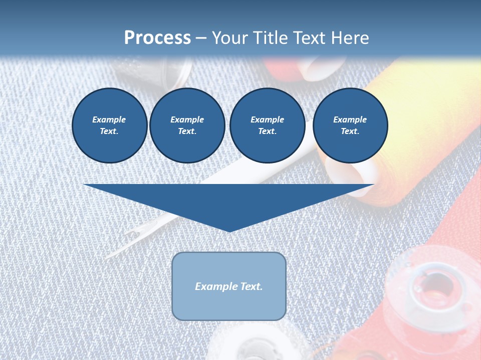 Jeans Sewing Blue PowerPoint Template