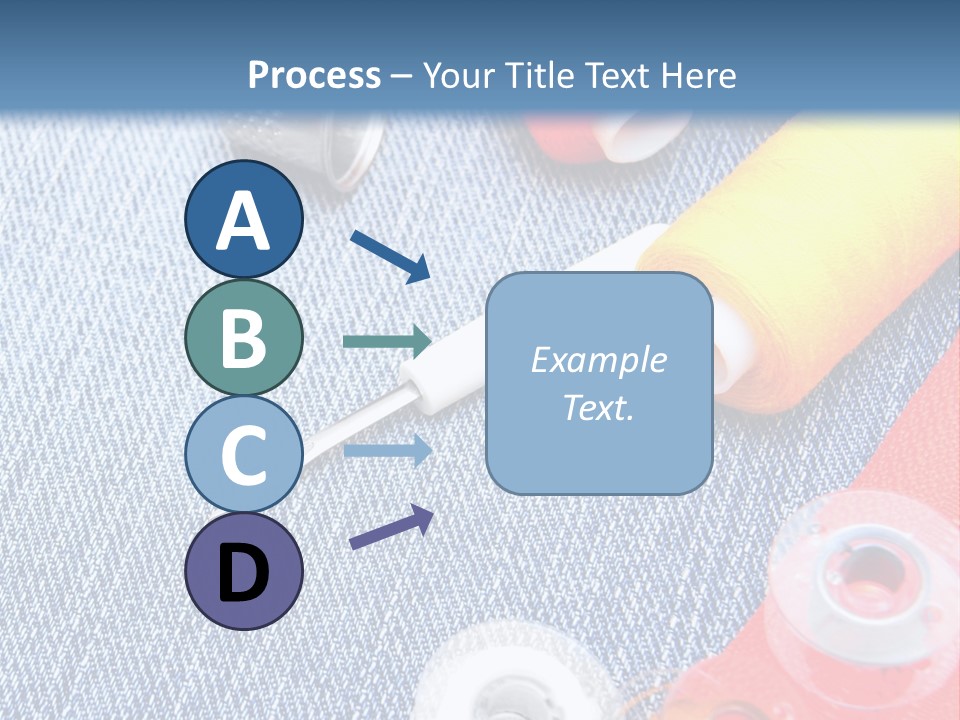 Jeans Sewing Blue PowerPoint Template