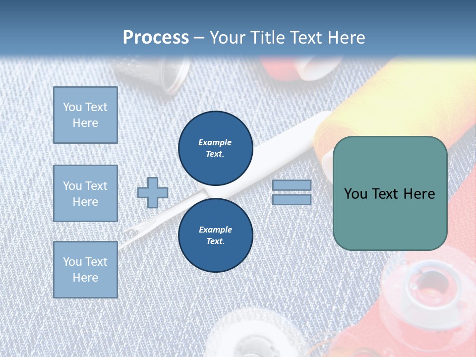 Jeans Sewing Blue PowerPoint Template