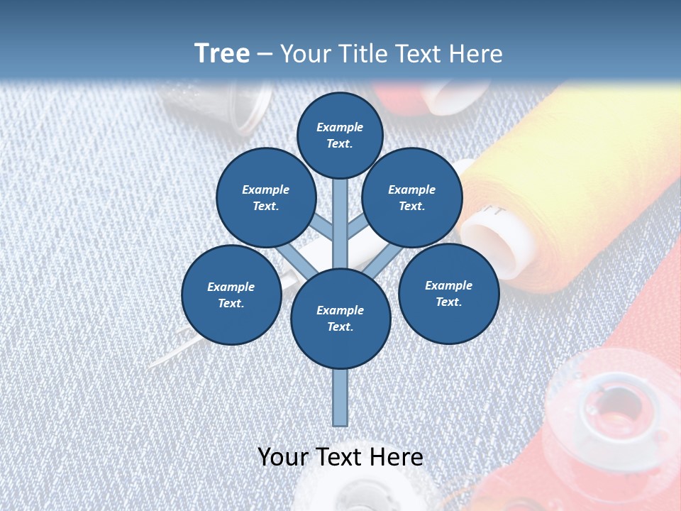 Jeans Sewing Blue PowerPoint Template