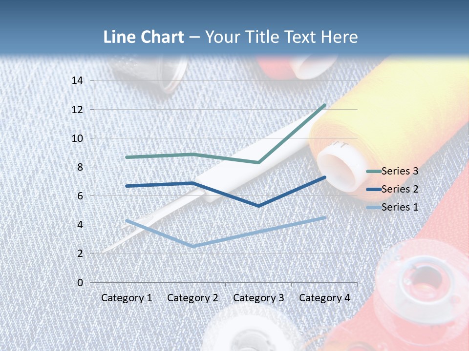 Jeans Sewing Blue PowerPoint Template