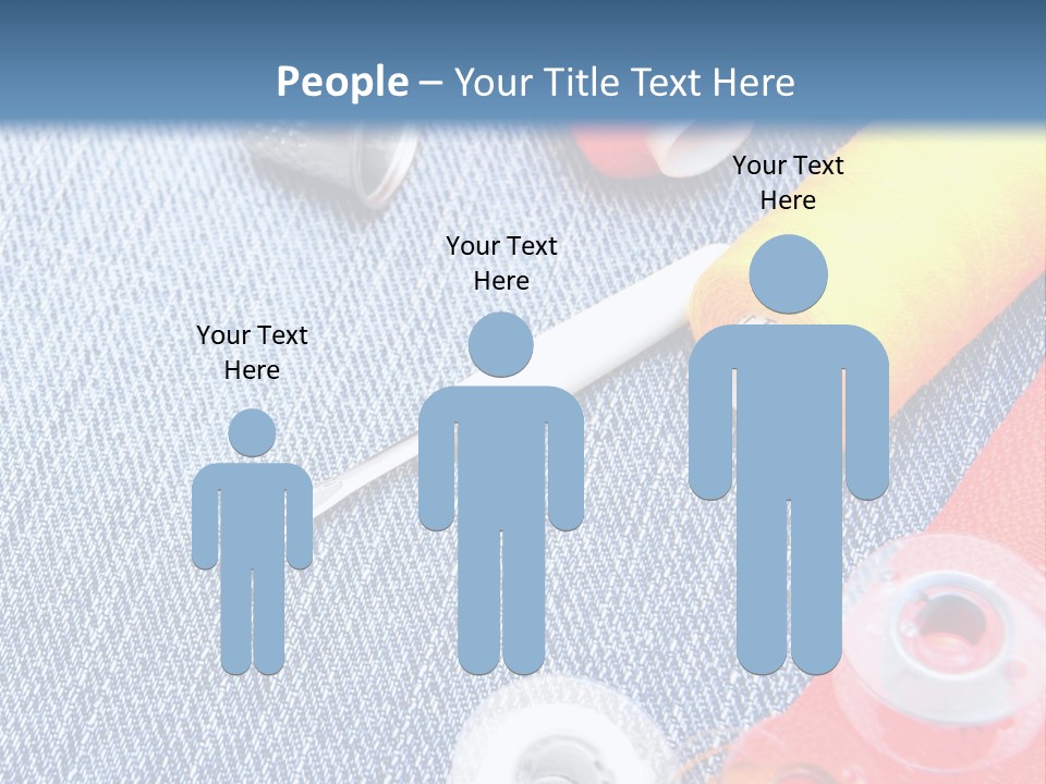Jeans Sewing Blue PowerPoint Template