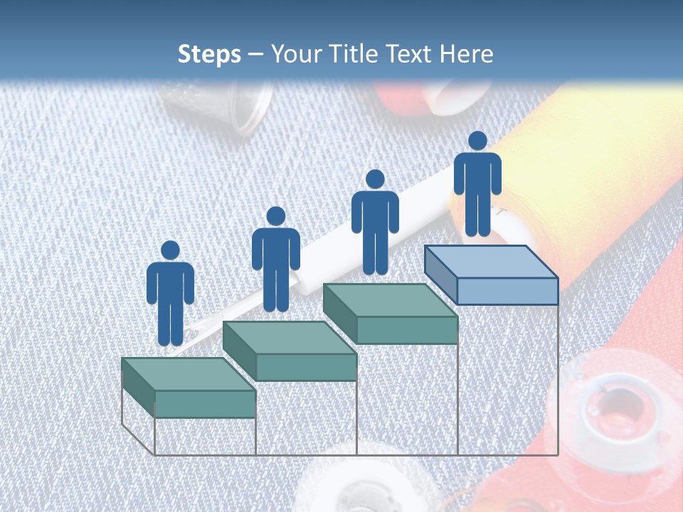 Jeans Sewing Blue PowerPoint Template