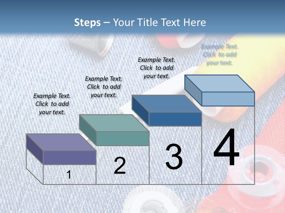 Jeans Sewing Blue PowerPoint Template