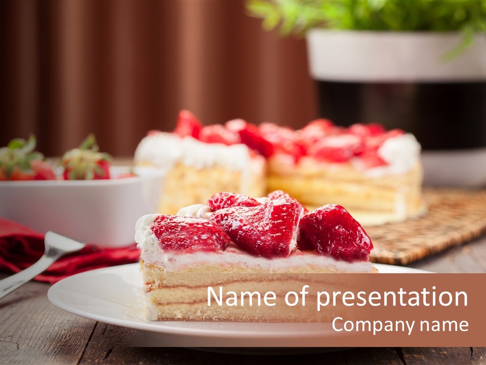 Eating Slice Sweet PowerPoint Template