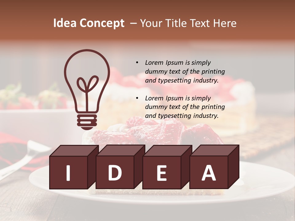 Eating Slice Sweet PowerPoint Template