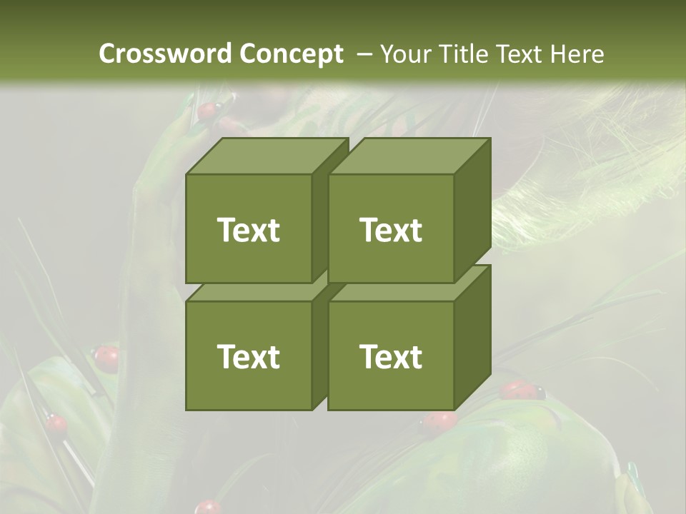 Face Blonde Paint PowerPoint Template