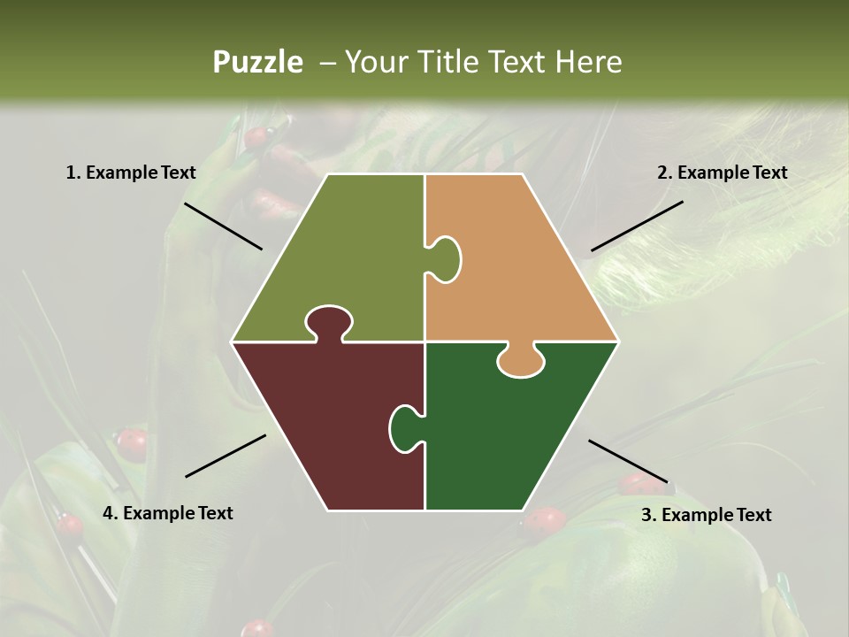 Face Blonde Paint PowerPoint Template