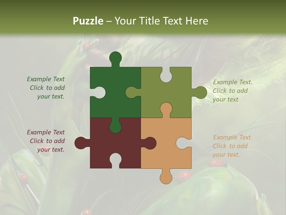 Face Blonde Paint PowerPoint Template