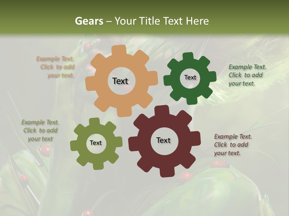 Face Blonde Paint PowerPoint Template