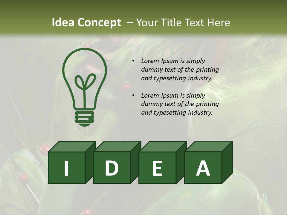 Face Blonde Paint PowerPoint Template