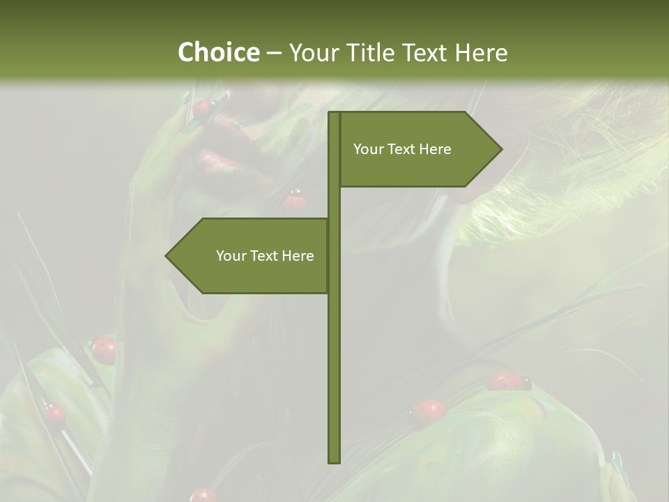 Face Blonde Paint PowerPoint Template