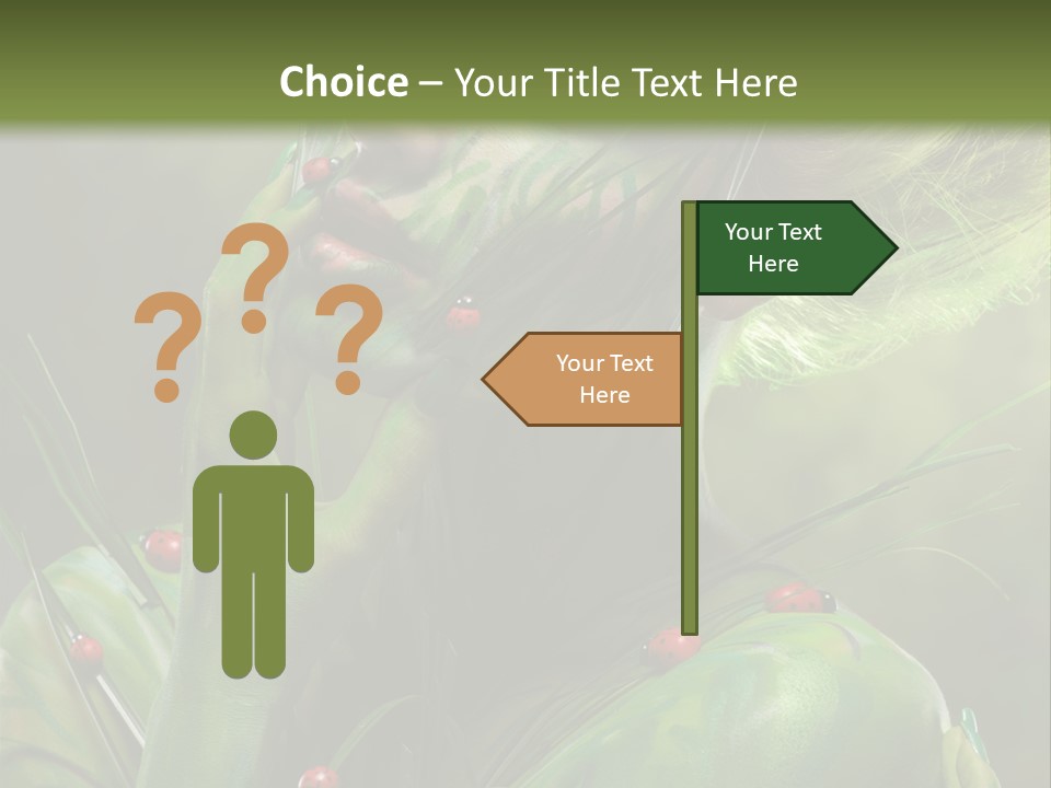 Face Blonde Paint PowerPoint Template