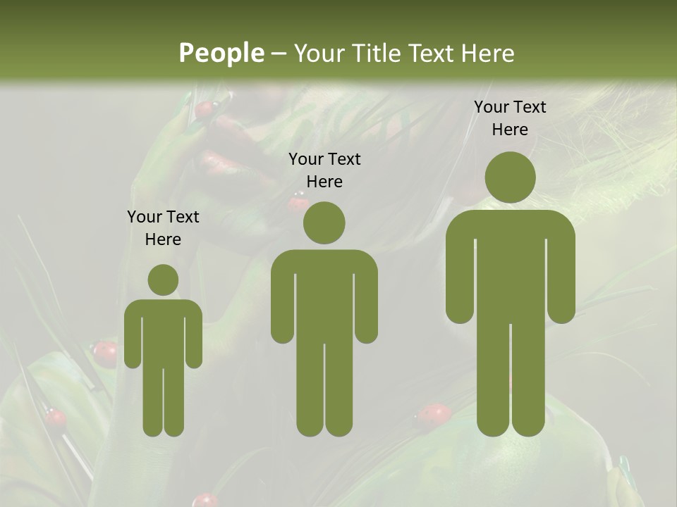 Face Blonde Paint PowerPoint Template