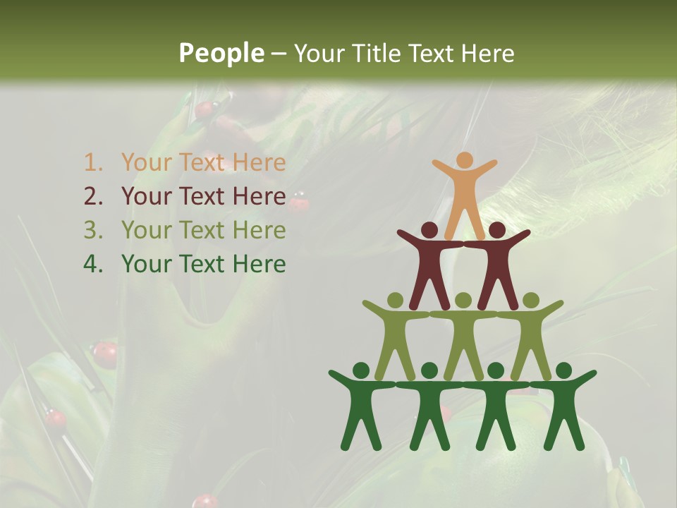 Face Blonde Paint PowerPoint Template