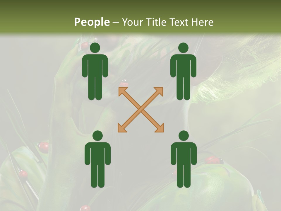 Face Blonde Paint PowerPoint Template