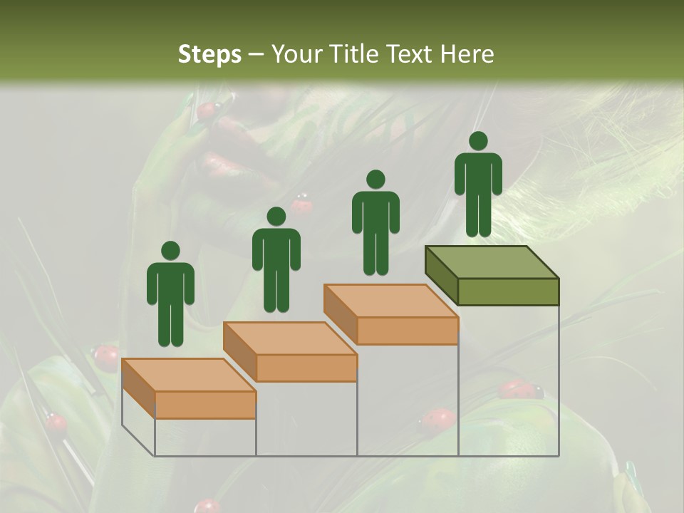 Face Blonde Paint PowerPoint Template