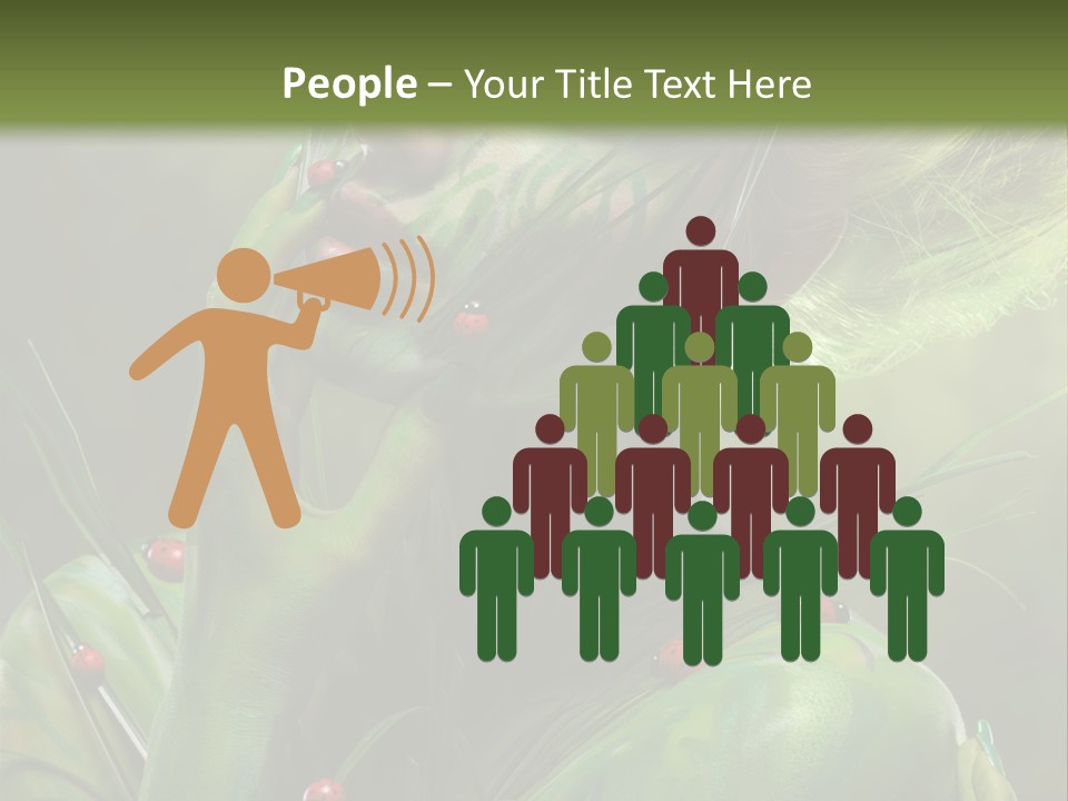 Face Blonde Paint PowerPoint Template