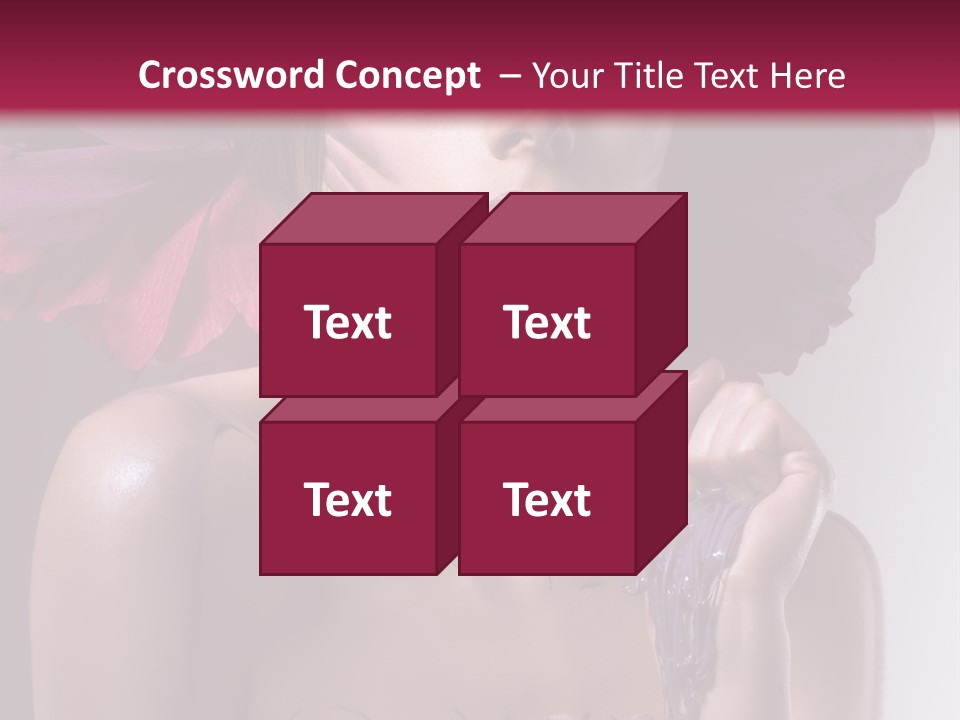 Beautiful White Woman PowerPoint Template