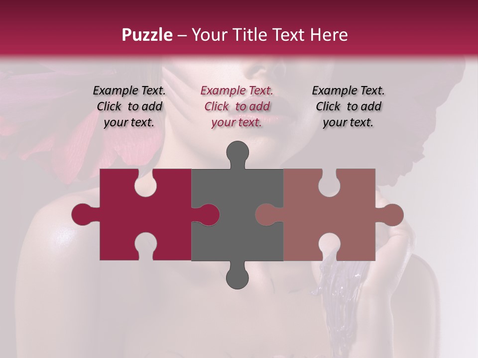 Beautiful White Woman PowerPoint Template