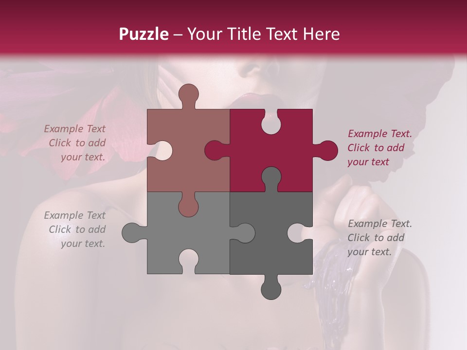 Beautiful White Woman PowerPoint Template