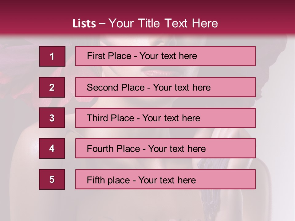 Beautiful White Woman PowerPoint Template