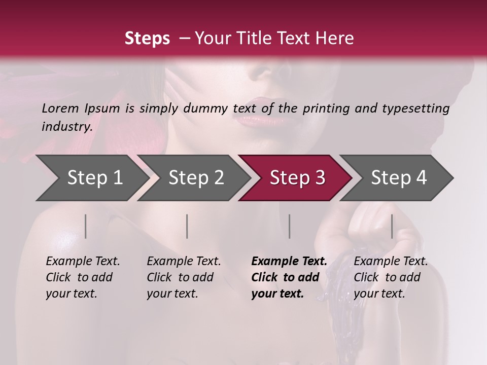 Beautiful White Woman PowerPoint Template