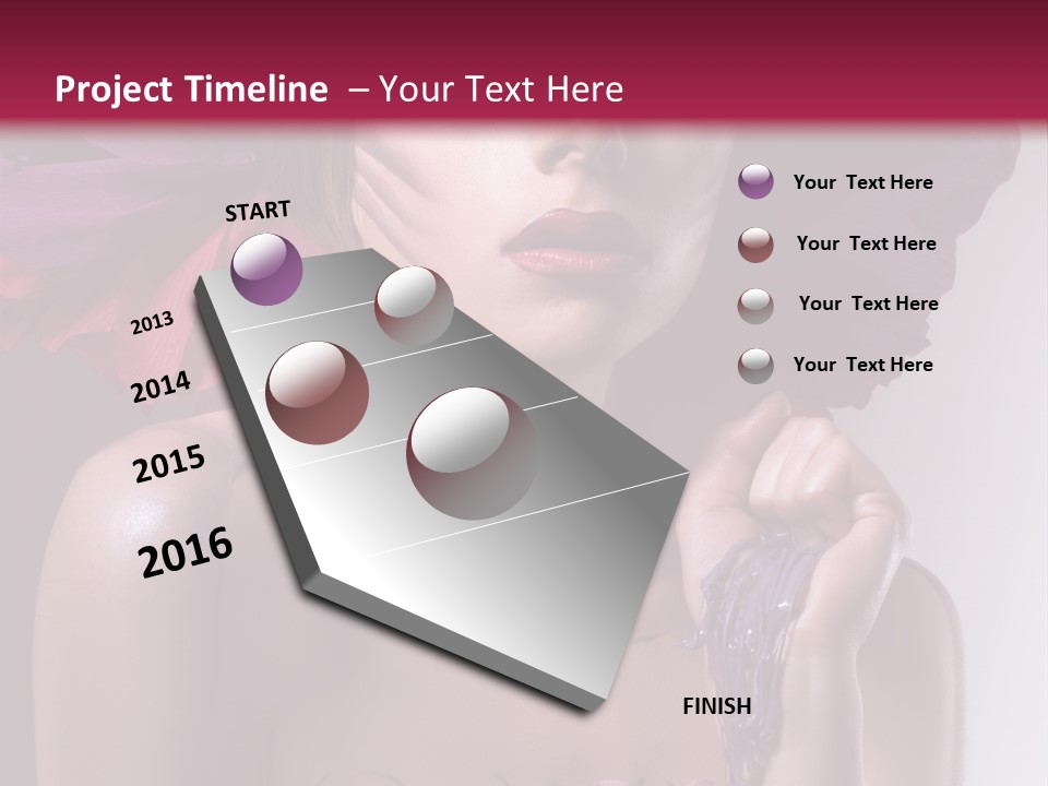 Beautiful White Woman PowerPoint Template