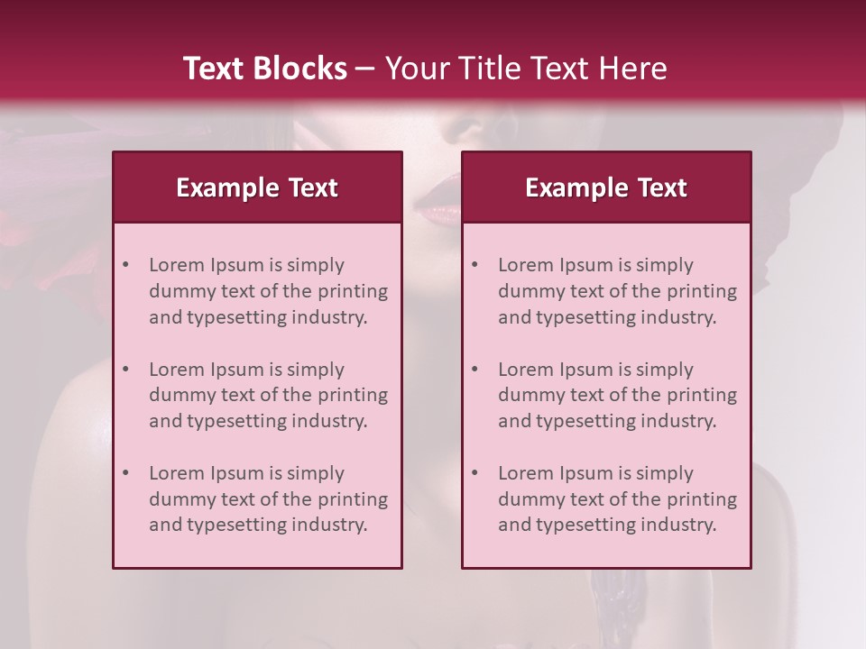 Beautiful White Woman PowerPoint Template