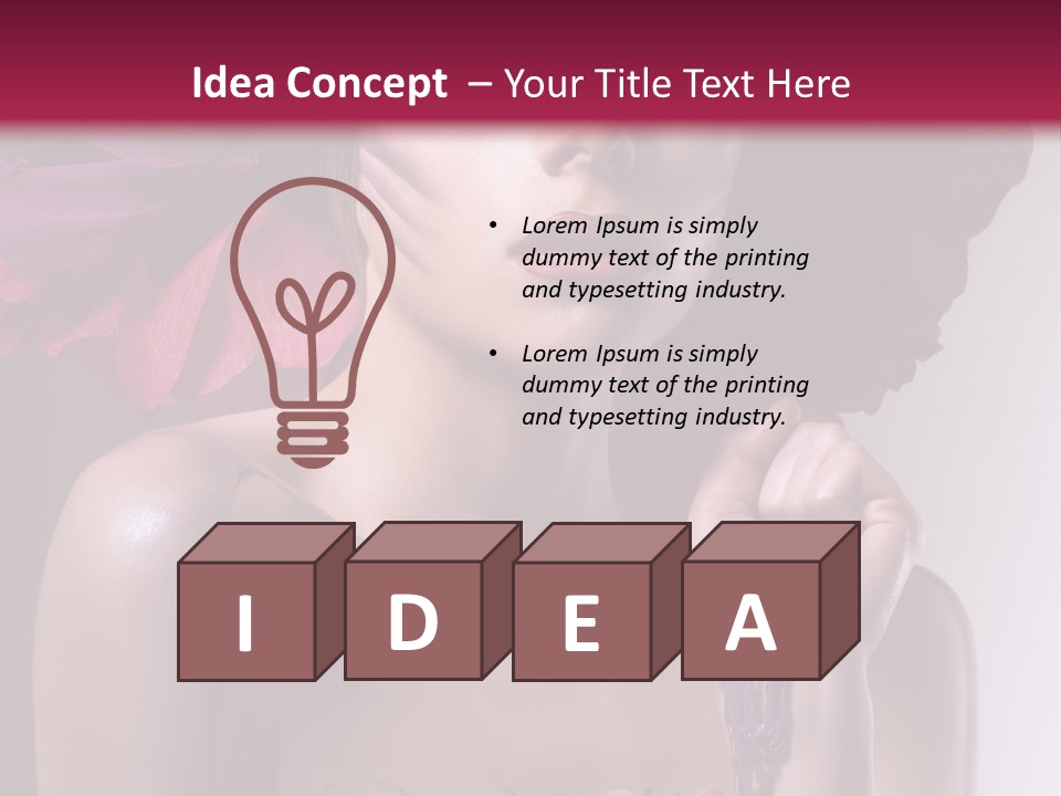 Beautiful White Woman PowerPoint Template